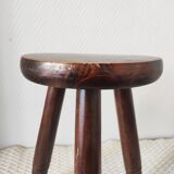 Vintage wooden tripod stool