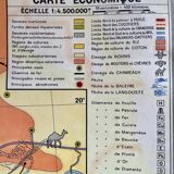 School map West & Equatorial Africa map 1950s