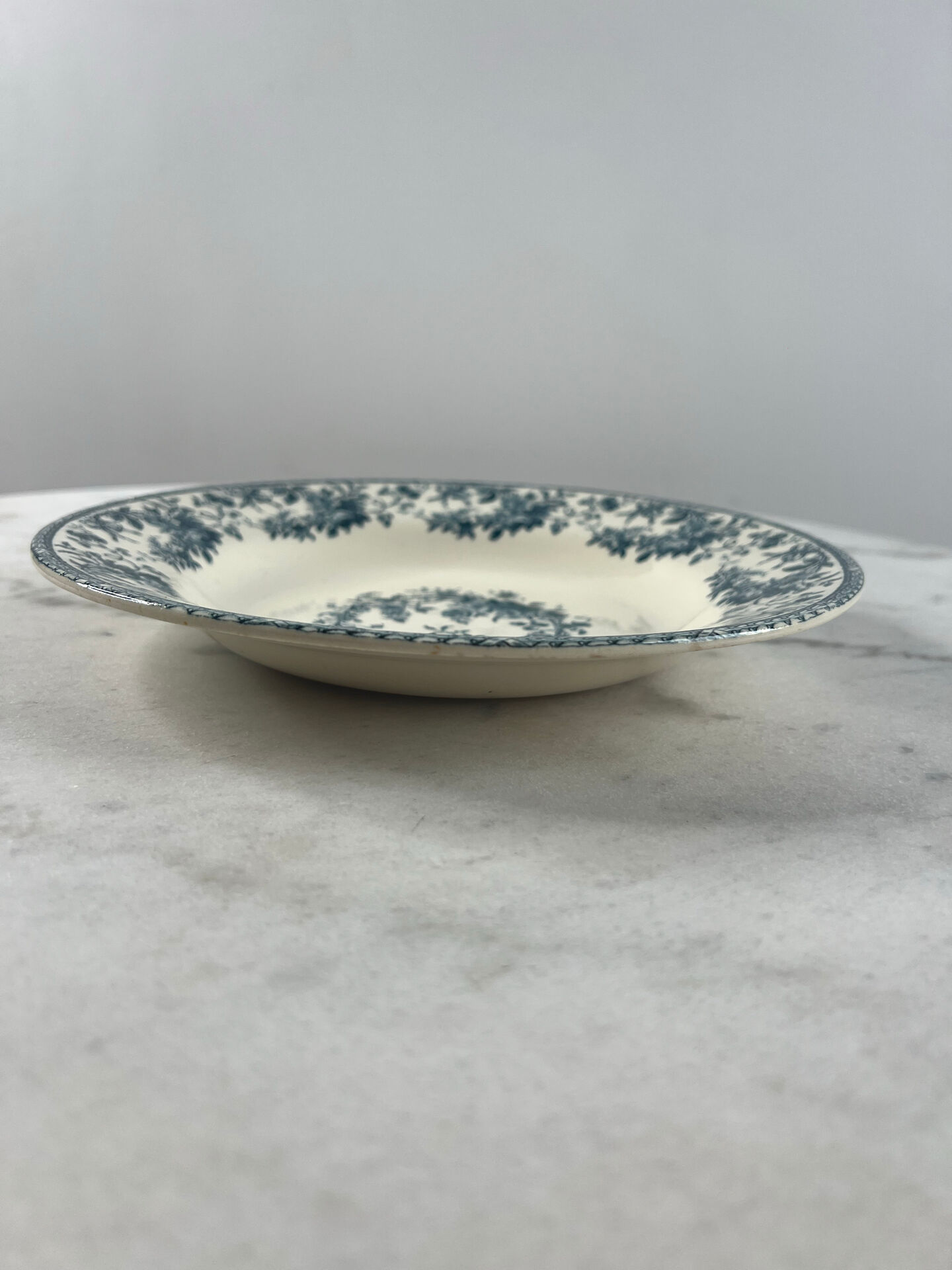 5 assiettes creuse terre de fer gien