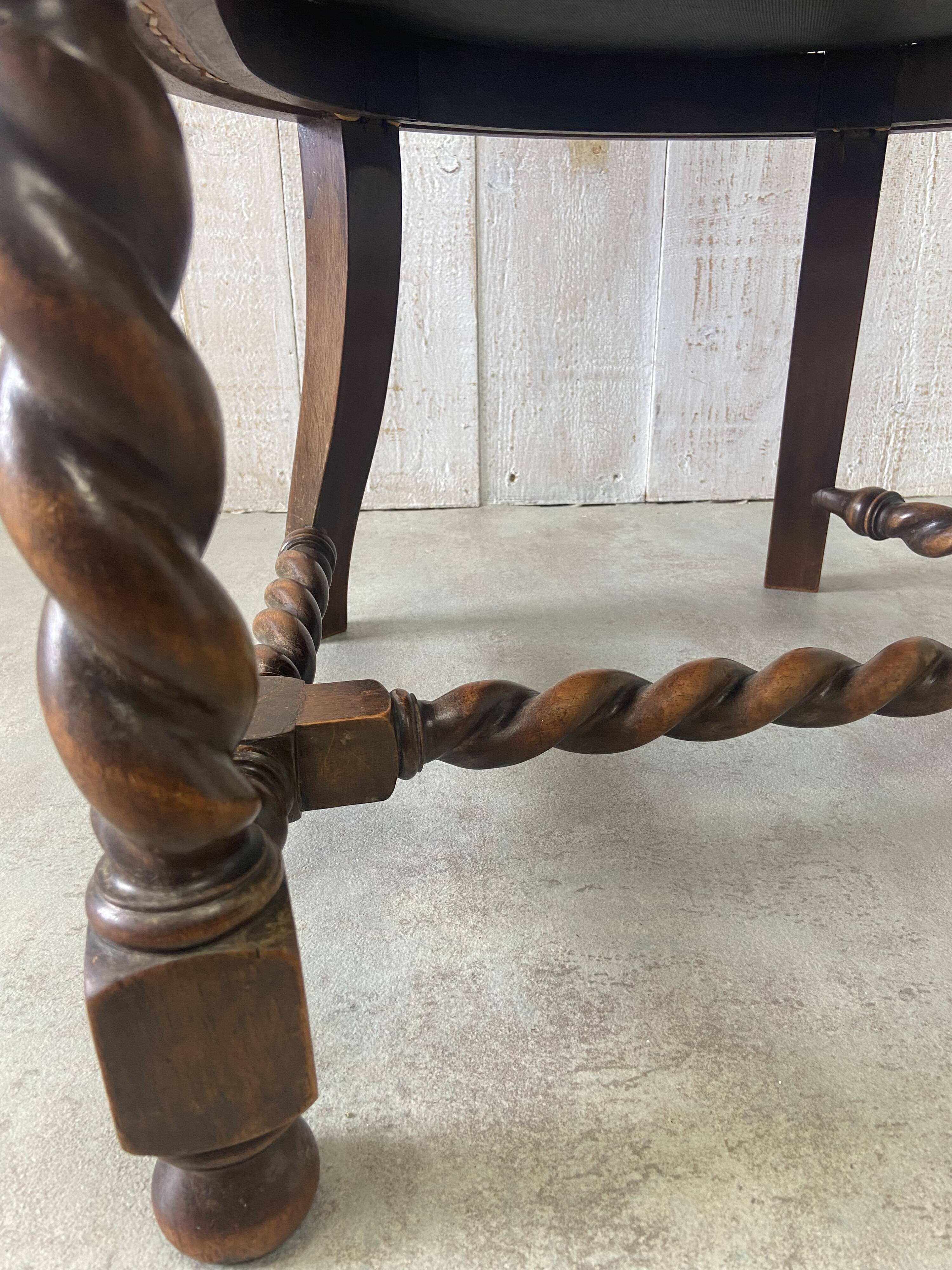 Antique chair with caning