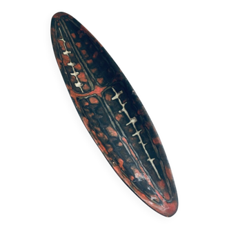 Abstract Art Ceramic Surfboard Bowl Dish from Perignem Studio, Belgium, 1960s