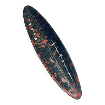 Abstract Art Ceramic Surfboard Bowl Dish from Perignem Studio, Belgium, 1960s