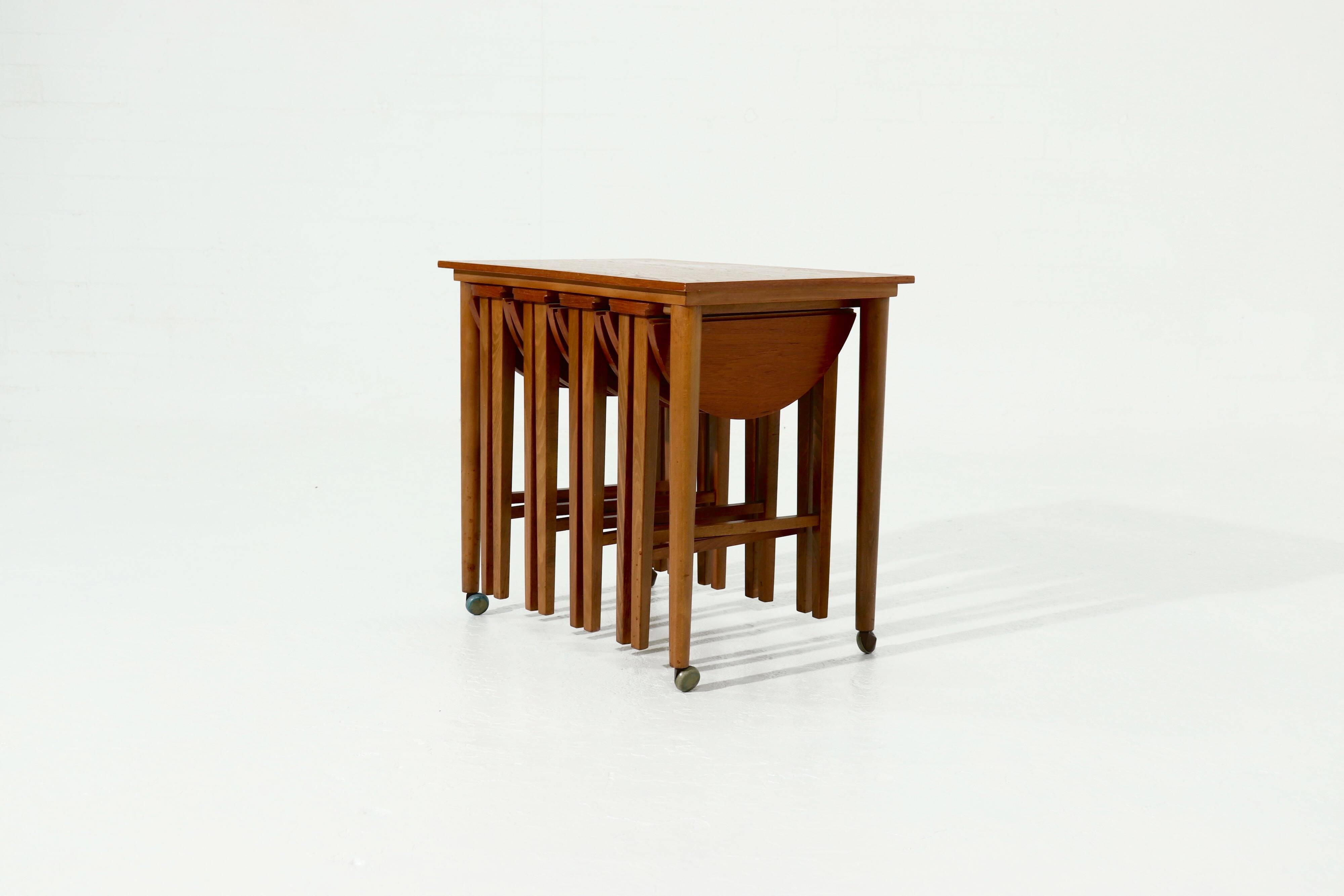 Teak Nesting Tables by Poul Hundevad for Novy Domov 1960s