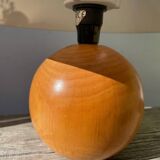 Turned wooden ball lamp 1990