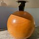 Lampe en bois tourné boule 1990