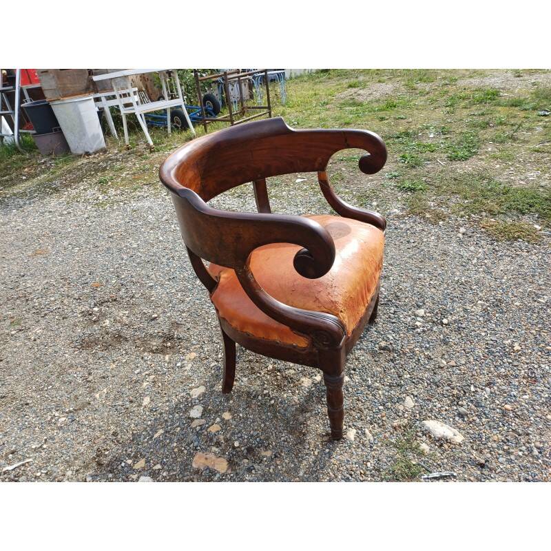 Fauteuil Empire 19ème Acajou