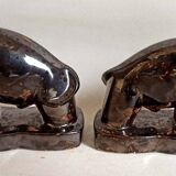 Pair of bookends 1960s Stylised Bull