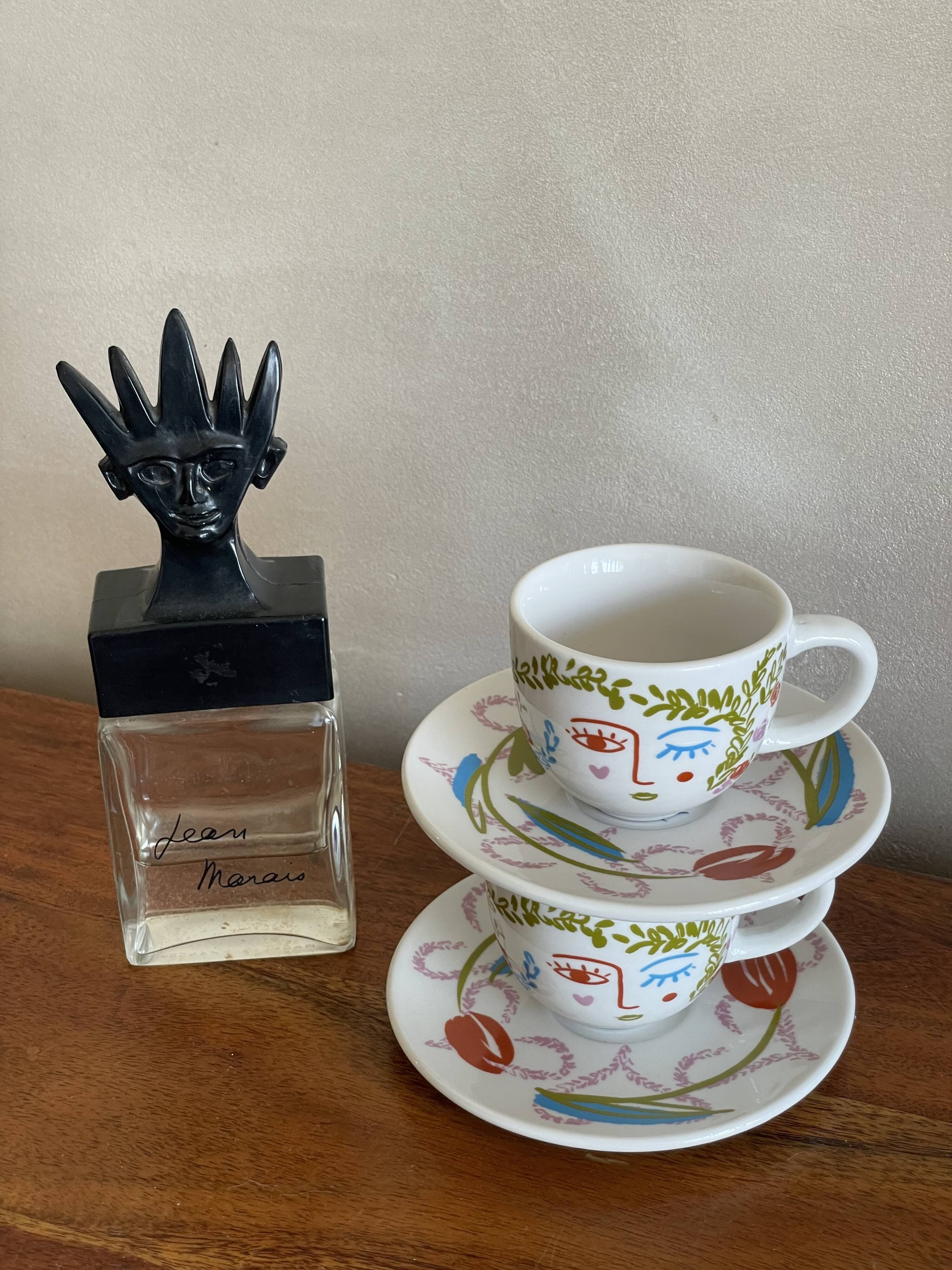 Duo de tasses Picasso Fragonard