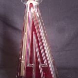 Art Deco carafe in red cut glass, in the style of Karl Palda