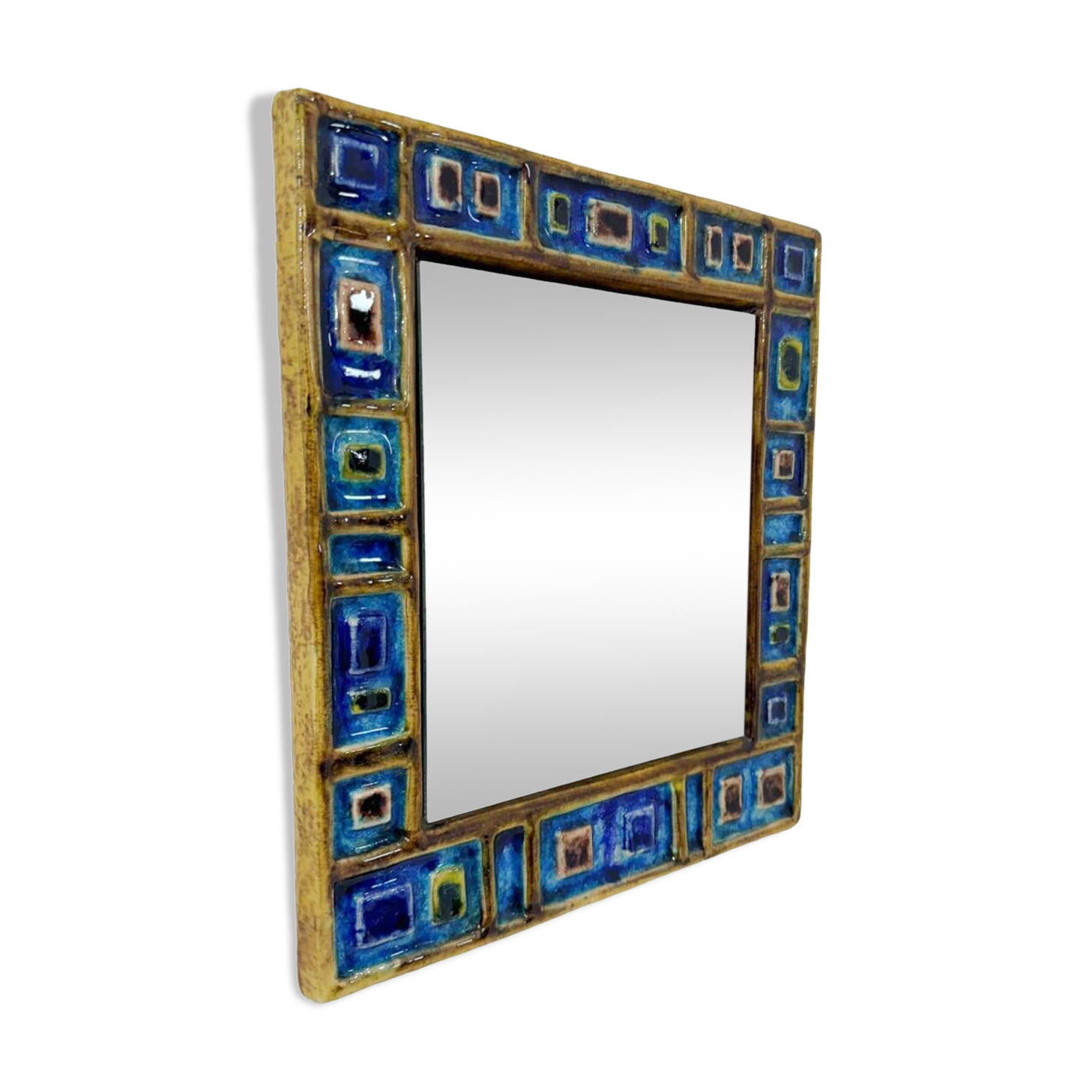 Miroir en céramique mid century