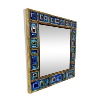 Mid-Century Modern Ceramic Mirror