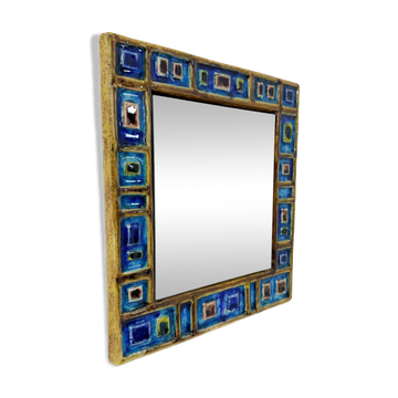 Mid-Century Modern Ceramic Mirror