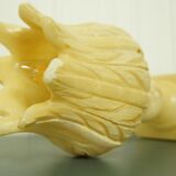 "Tulip" lamp in travertine/cut stone