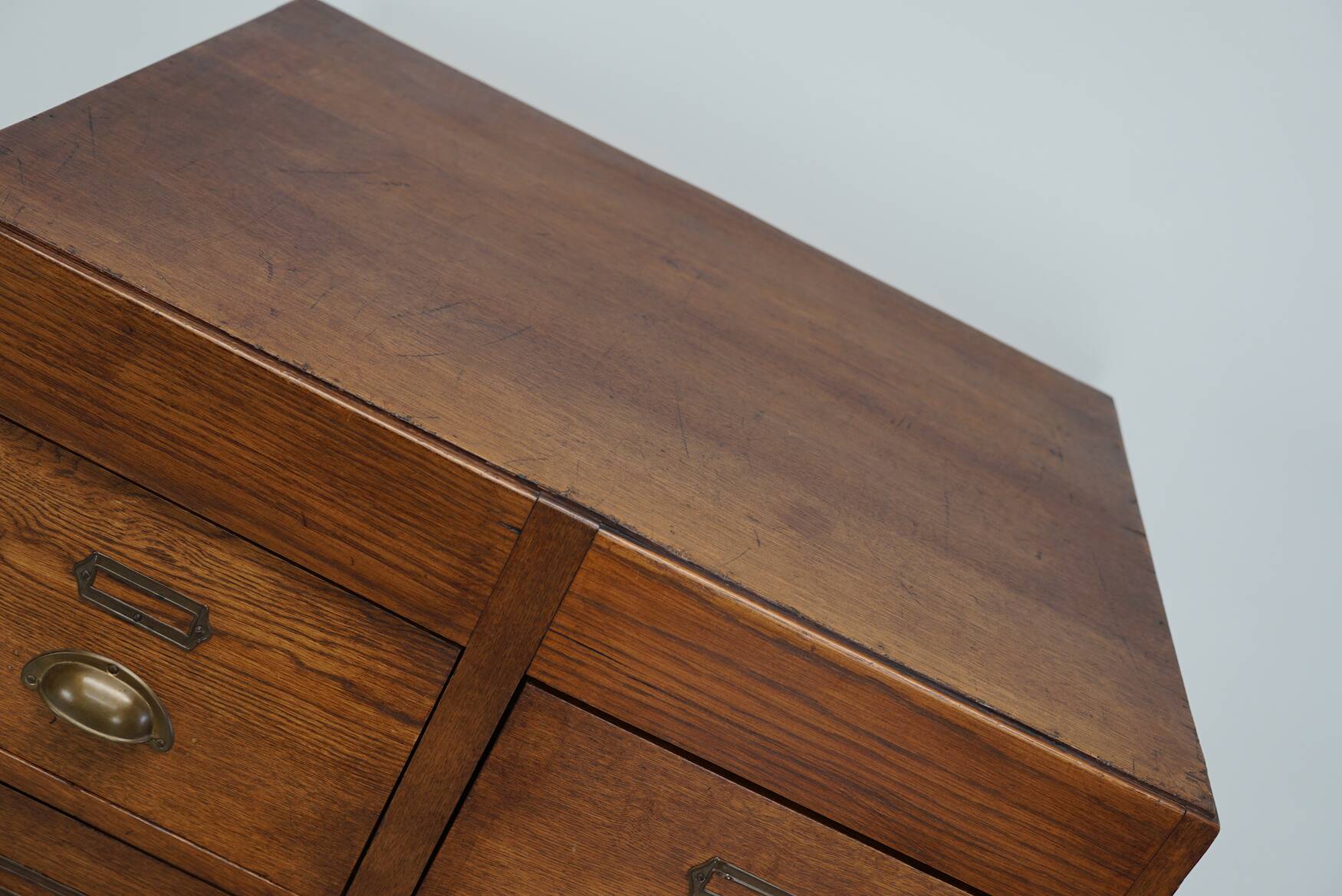 Vintage Dutch Oak Apothecary / Filing Cabinet, 1930s