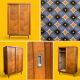 Vintage wardrobe compass feet wardrobe 1950