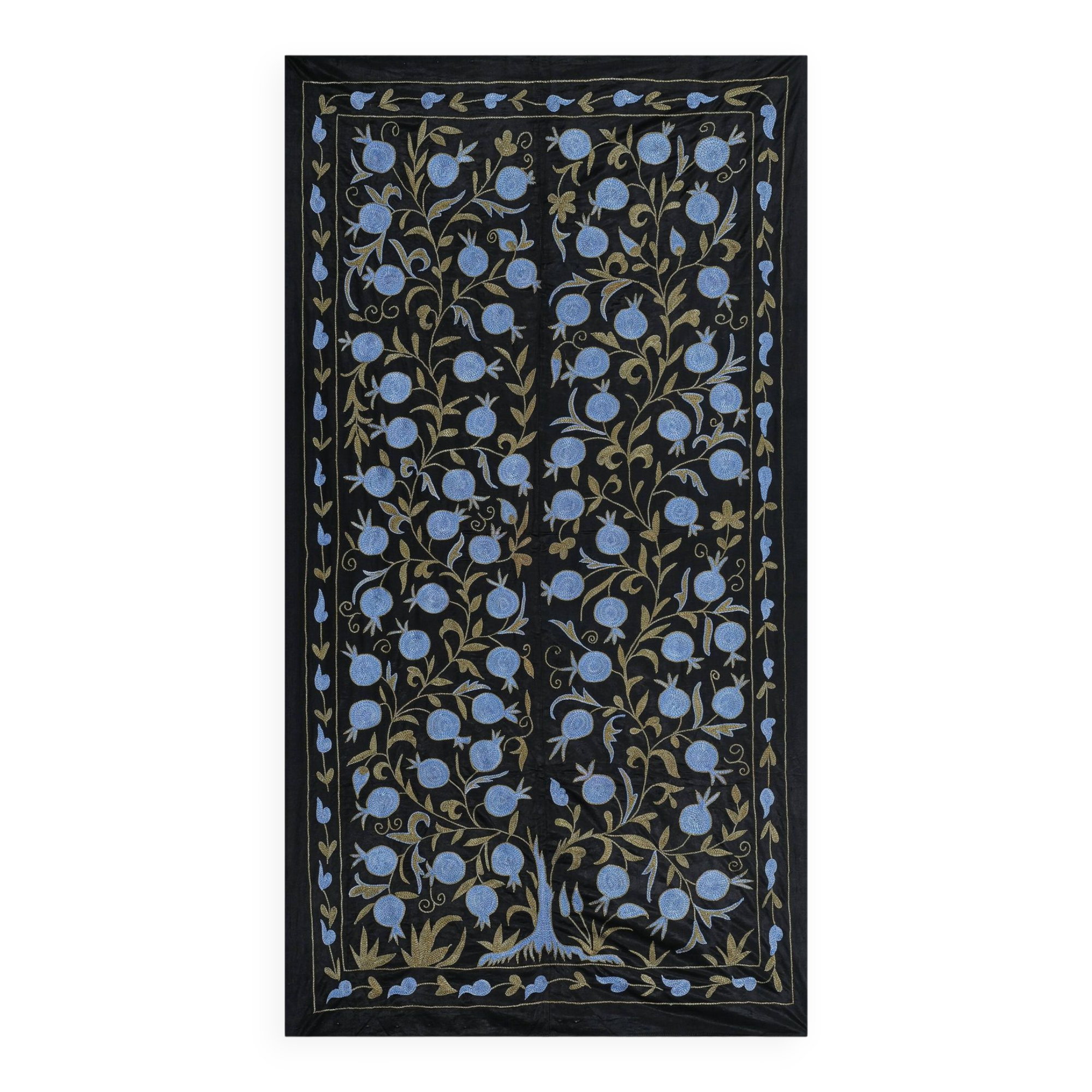 Hand knotted rug, vintage Turkish rug 103x186 cm