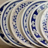 Composition of 6 ceramic dessert plates