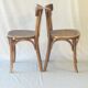 Paire de chaises bistrot Baumann 1955 assise bois