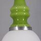 Chandelier en verre vert vintage des années 1970 avec un design d'ère spatiale