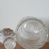 Trio of Baccarat crystal bottles bamboo model, circa 1910