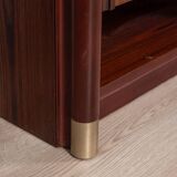 Pair of vintage 1960s bedside tables in rosewood italian design