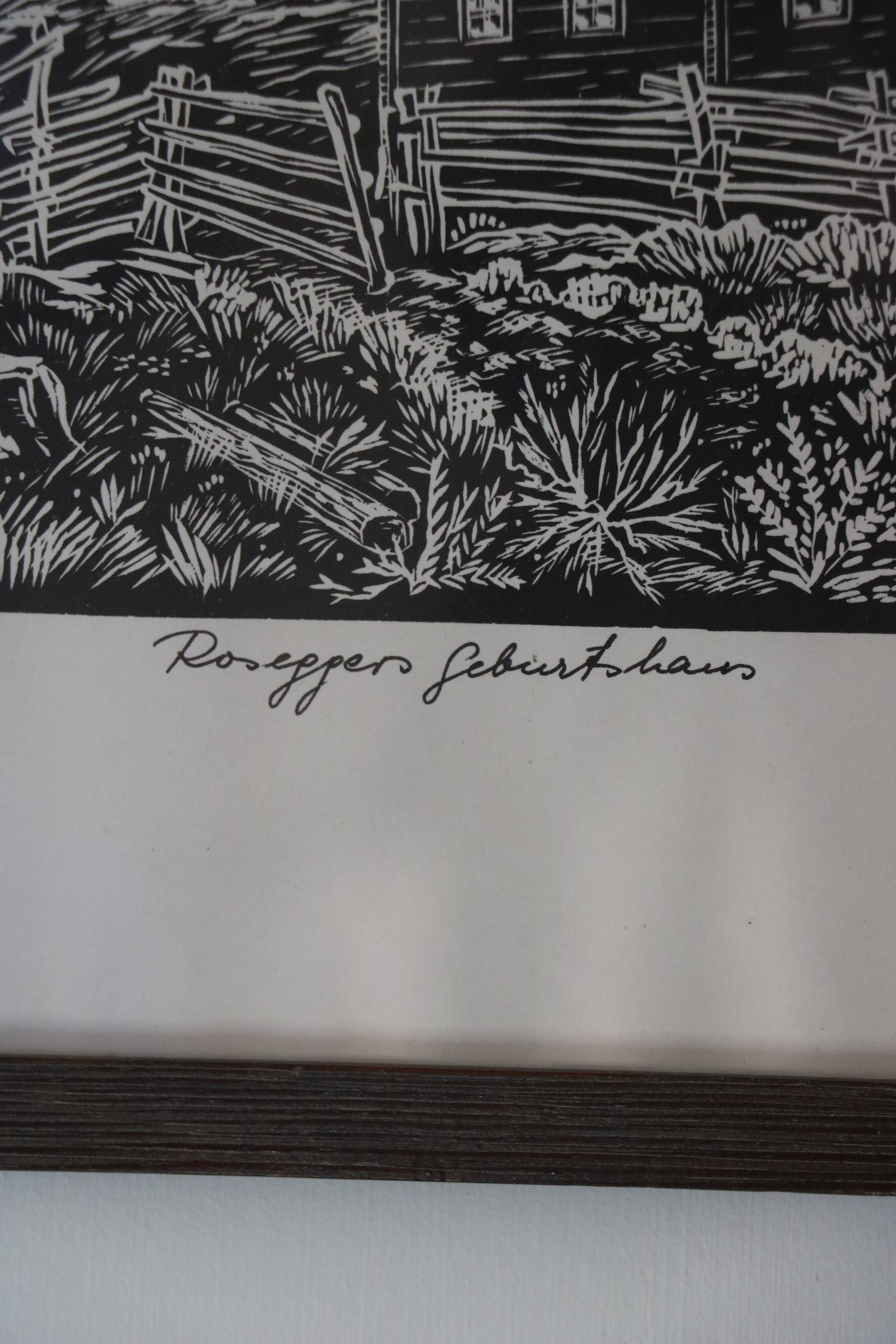 Woodcut by Engelbert Habersberger (1929-2006)