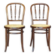 Set de 2 chaises Kohn bistrot cannées 1920 - bentwood -