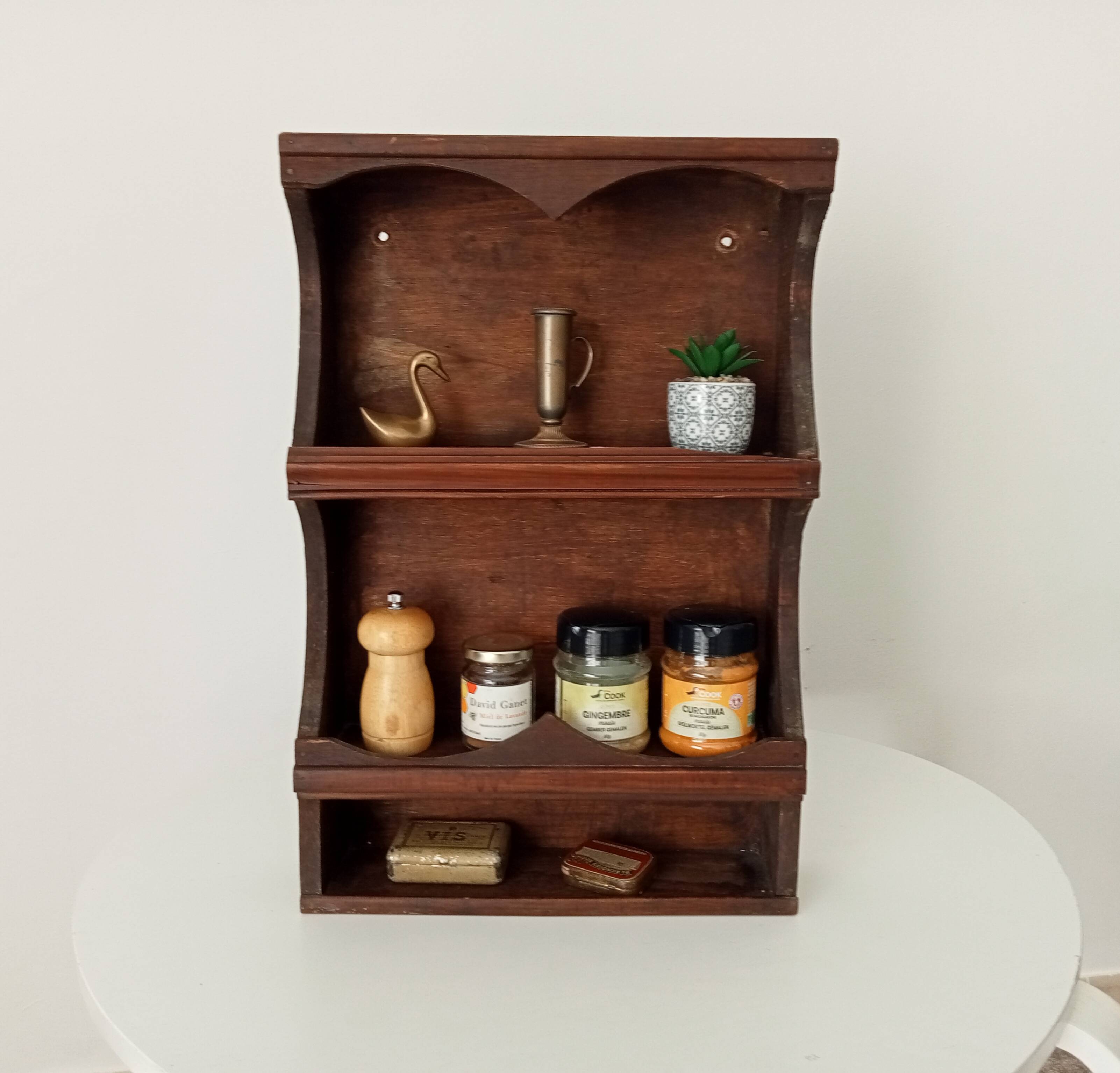 Old spice wall shelf