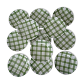 12 flat plates moulin des loups scottish décor green faience old