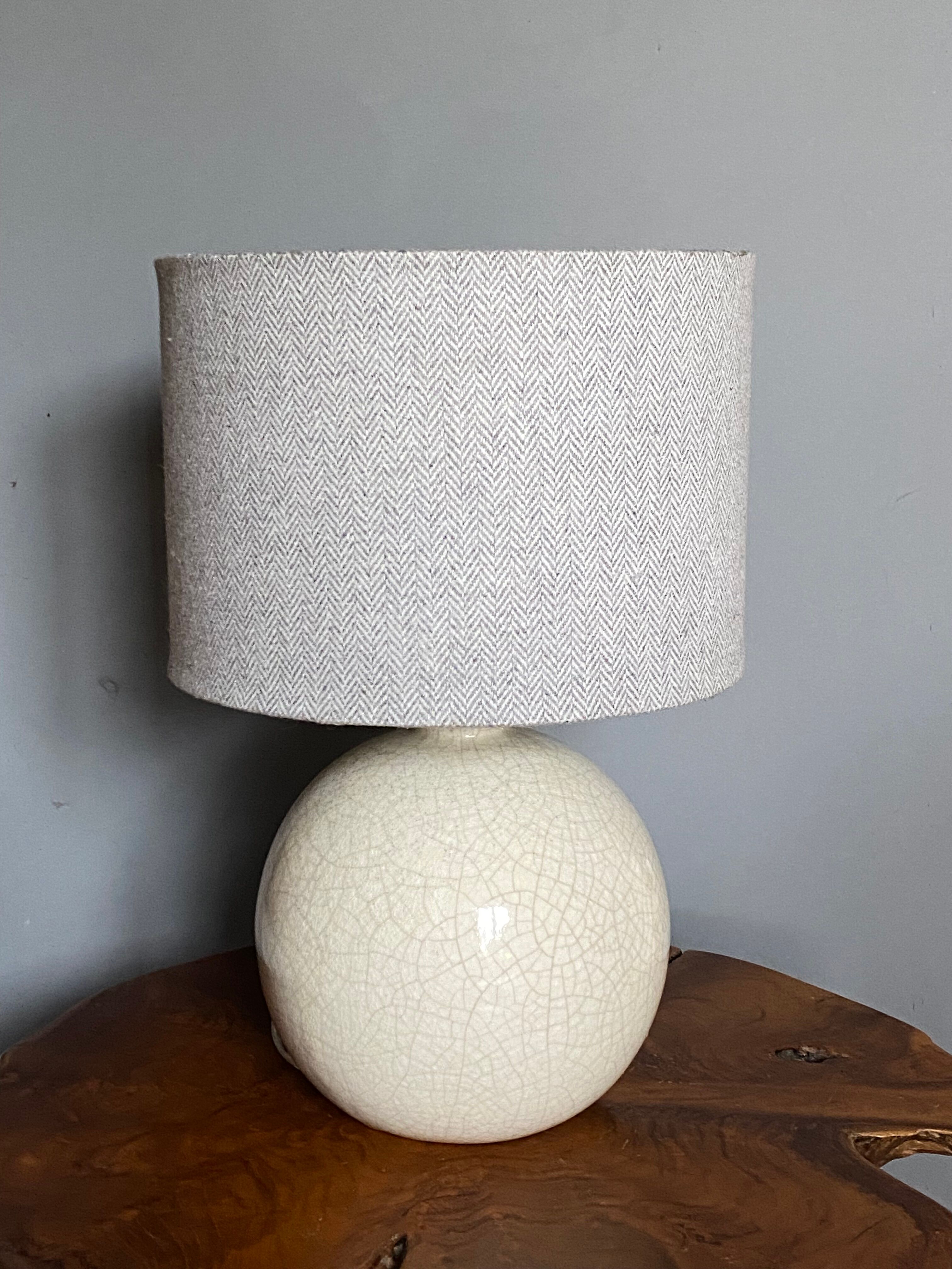 Cracked ceramic ball lamp art deco 1930