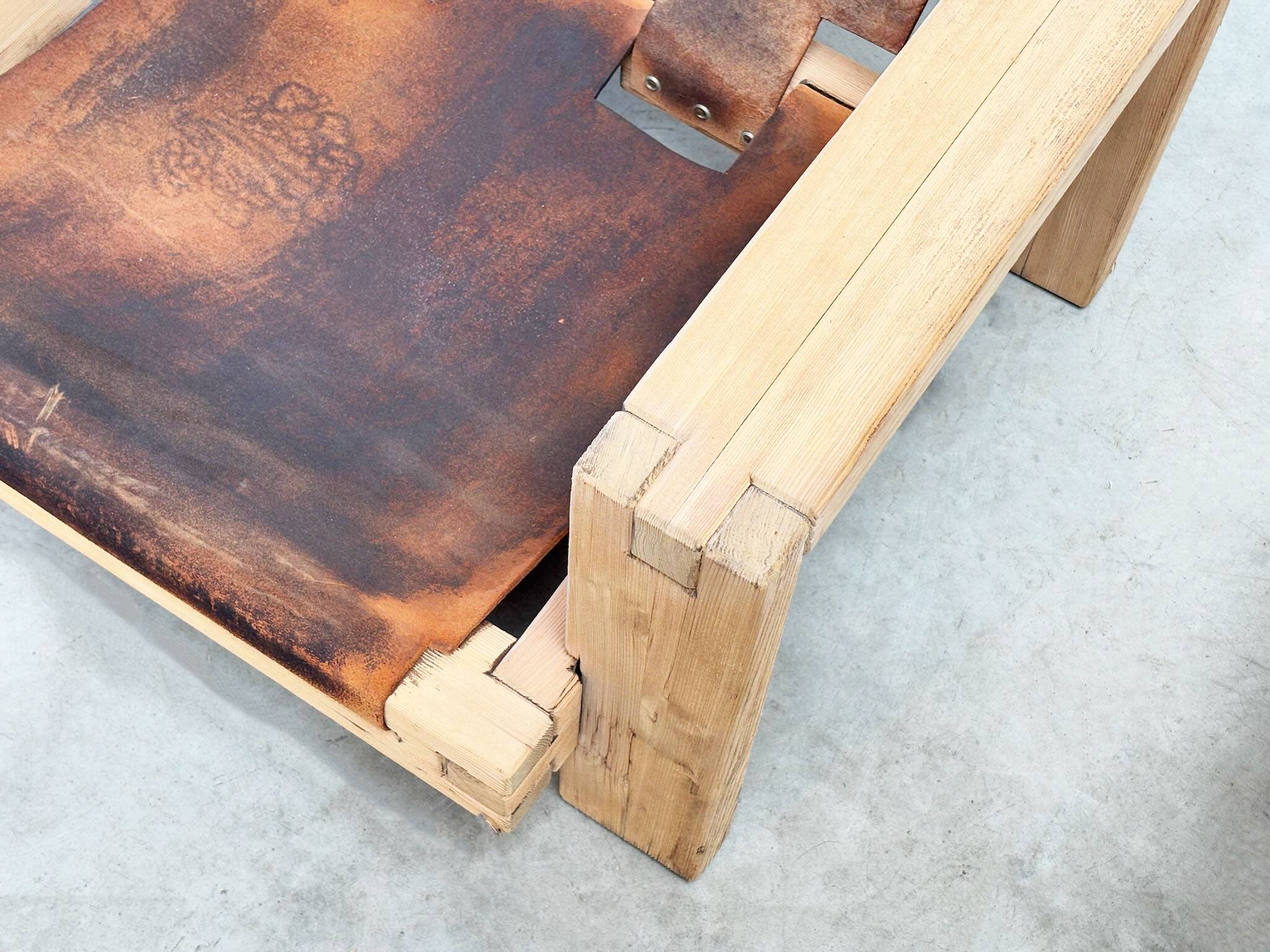 Set of two brutalist lounge chairs