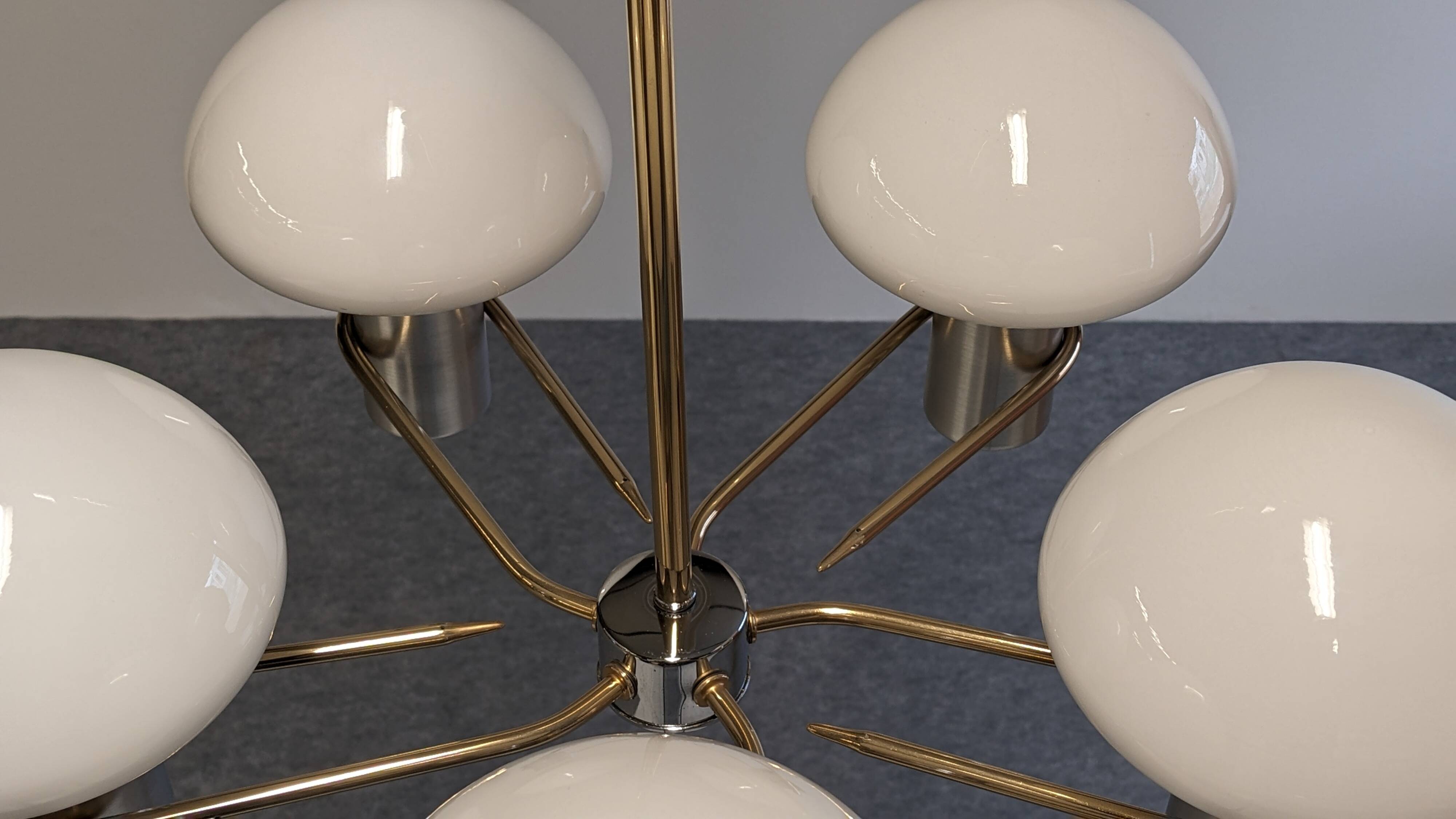 Space age chandelier with 5 lights from the 60s/70s