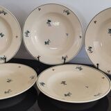 5 assiettes creuses anciennes Amandinoise St Amand