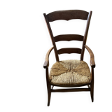 Wicker chair folk art