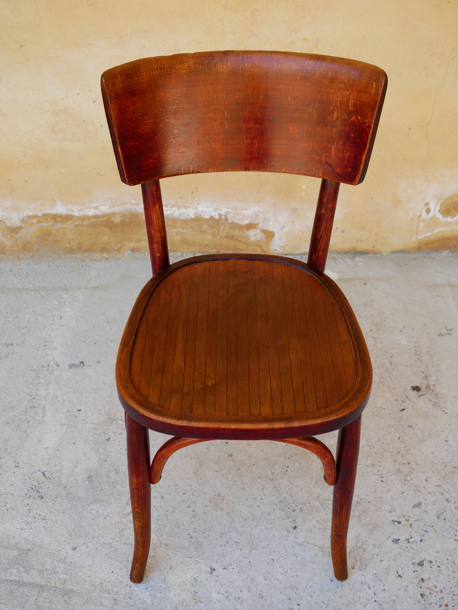 Série de 4 chaises bistrot vintage par Mahieu