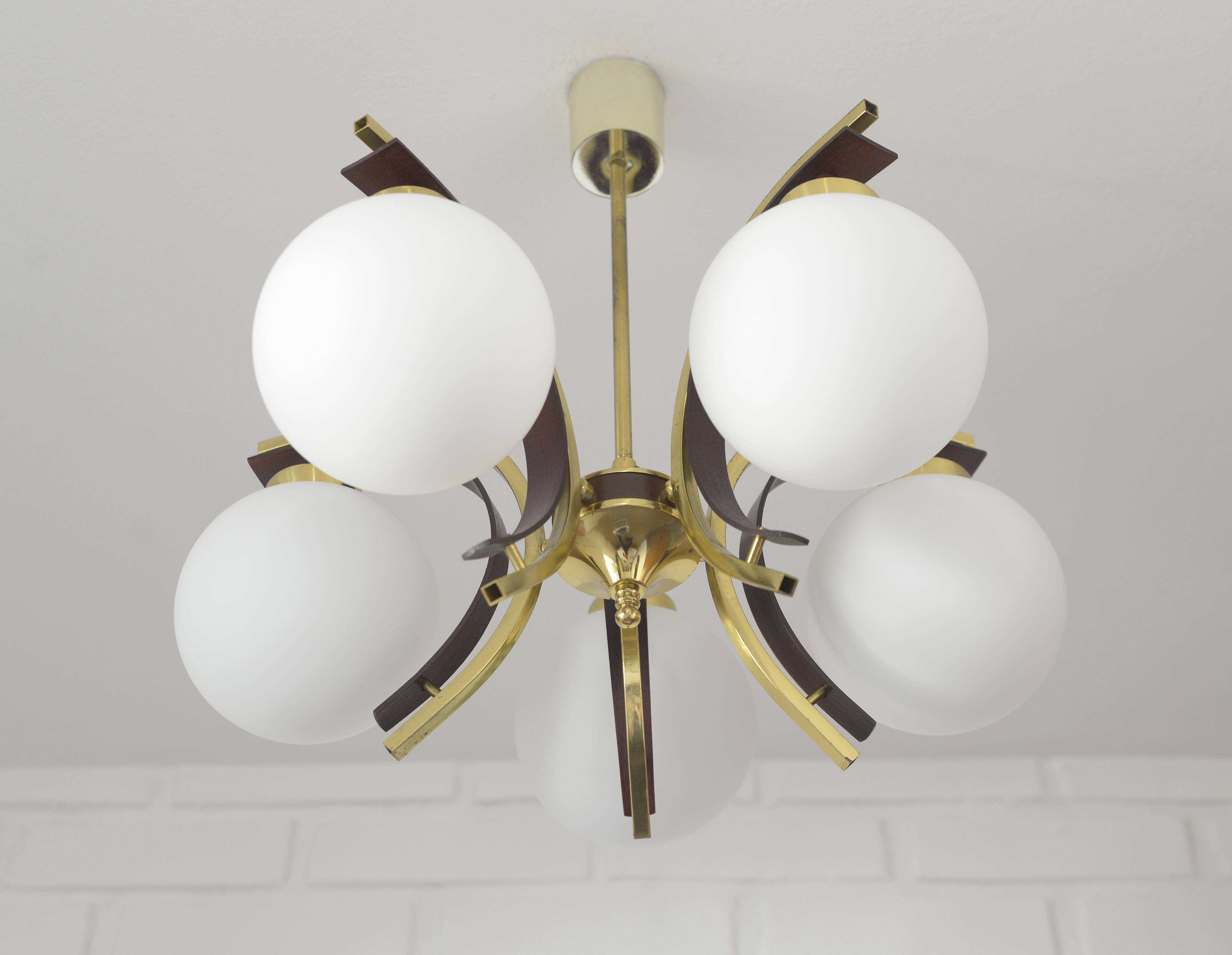 Lustre style années 50 / Suspension Sputnik vintage / Lampe suspendue