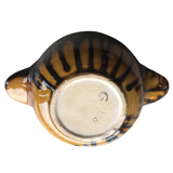 Series of 6 yellow bowls enamelled suls