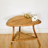 Coffee table, rattan and bamboo