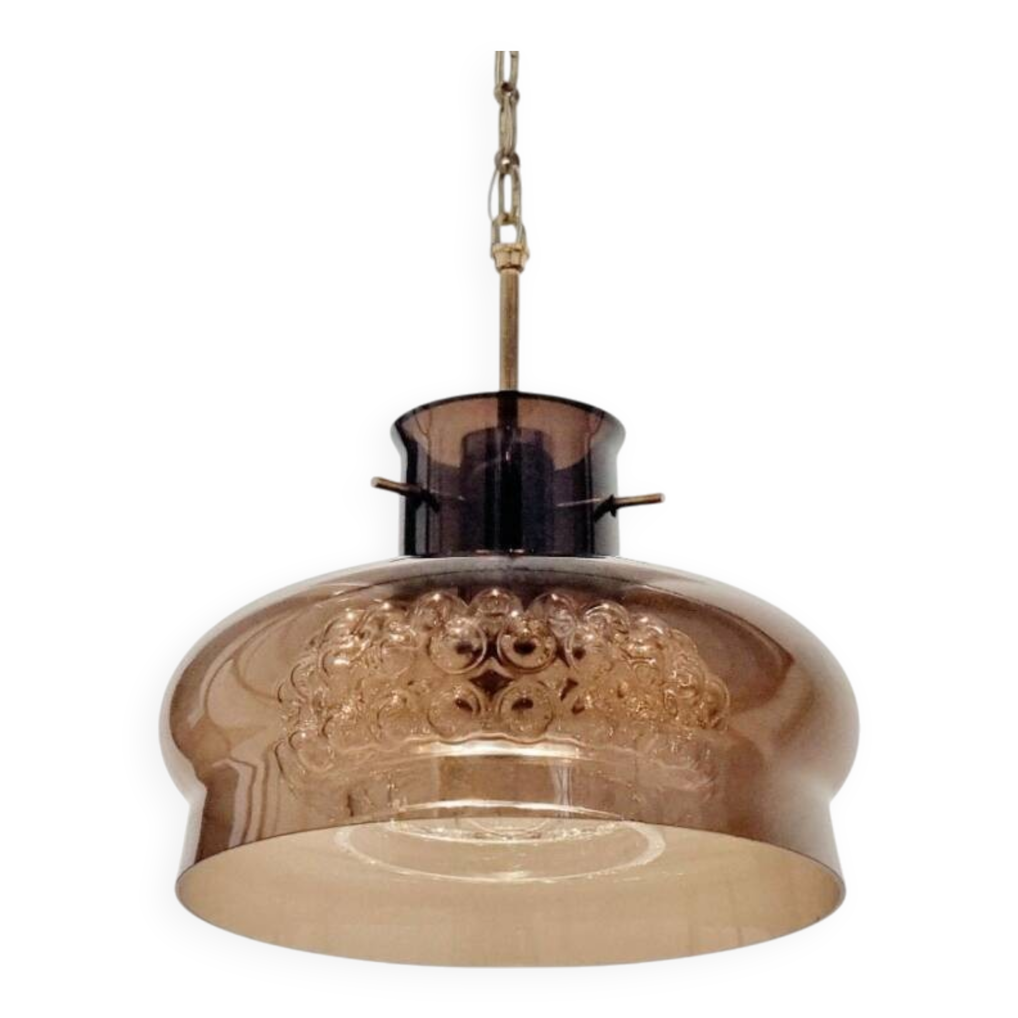 Large Mid-Century Scandinavian Glass Ceiling Light by Carl Fagerlund, 1960s