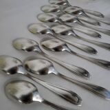 Manufrance 12 small silver-plated metal spoons / white