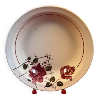 Hollow round plate in Badonviller earthenware Ø 27.8 cm