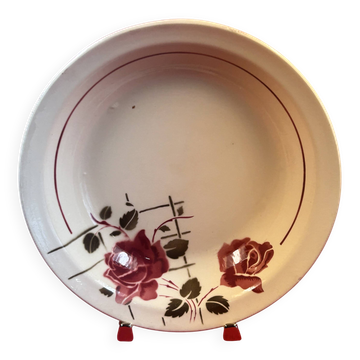 Hollow round plate in Badonviller earthenware Ø 27.8 cm