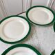 Set of 5 flat plates Digoin Sarreguemines model "Savoie" years 50-60