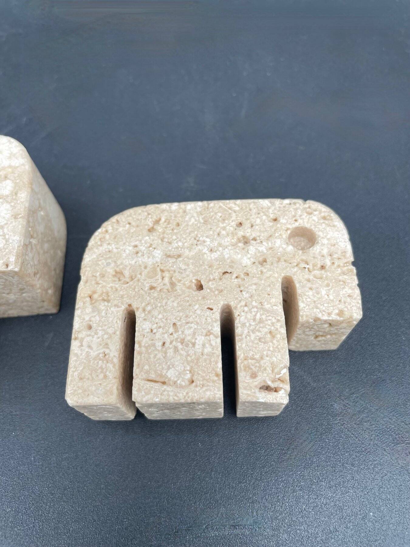 3 travertine elephants, Italy 1970