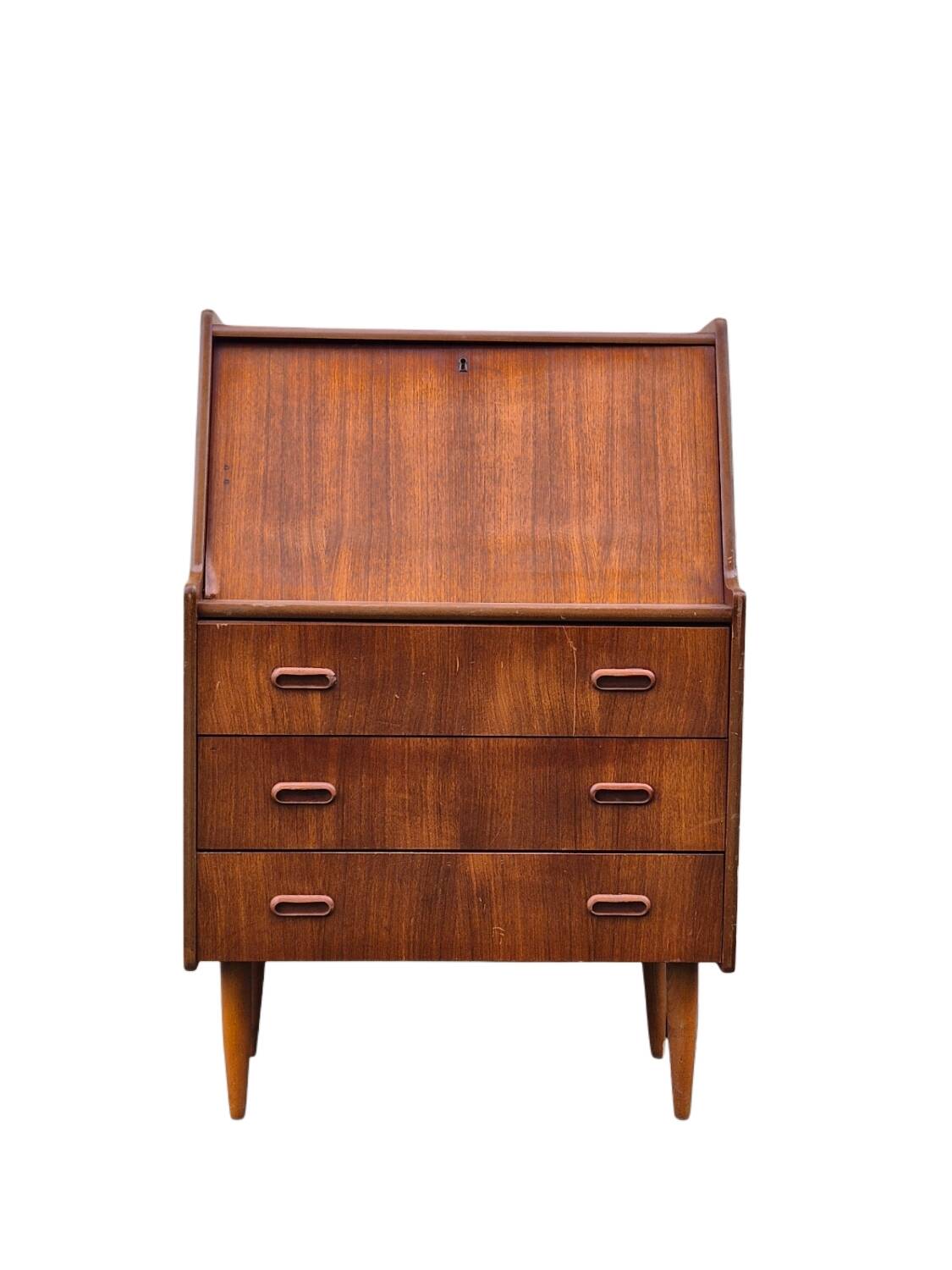Norwegian teak secretary, Scandinavian vintage 1960s