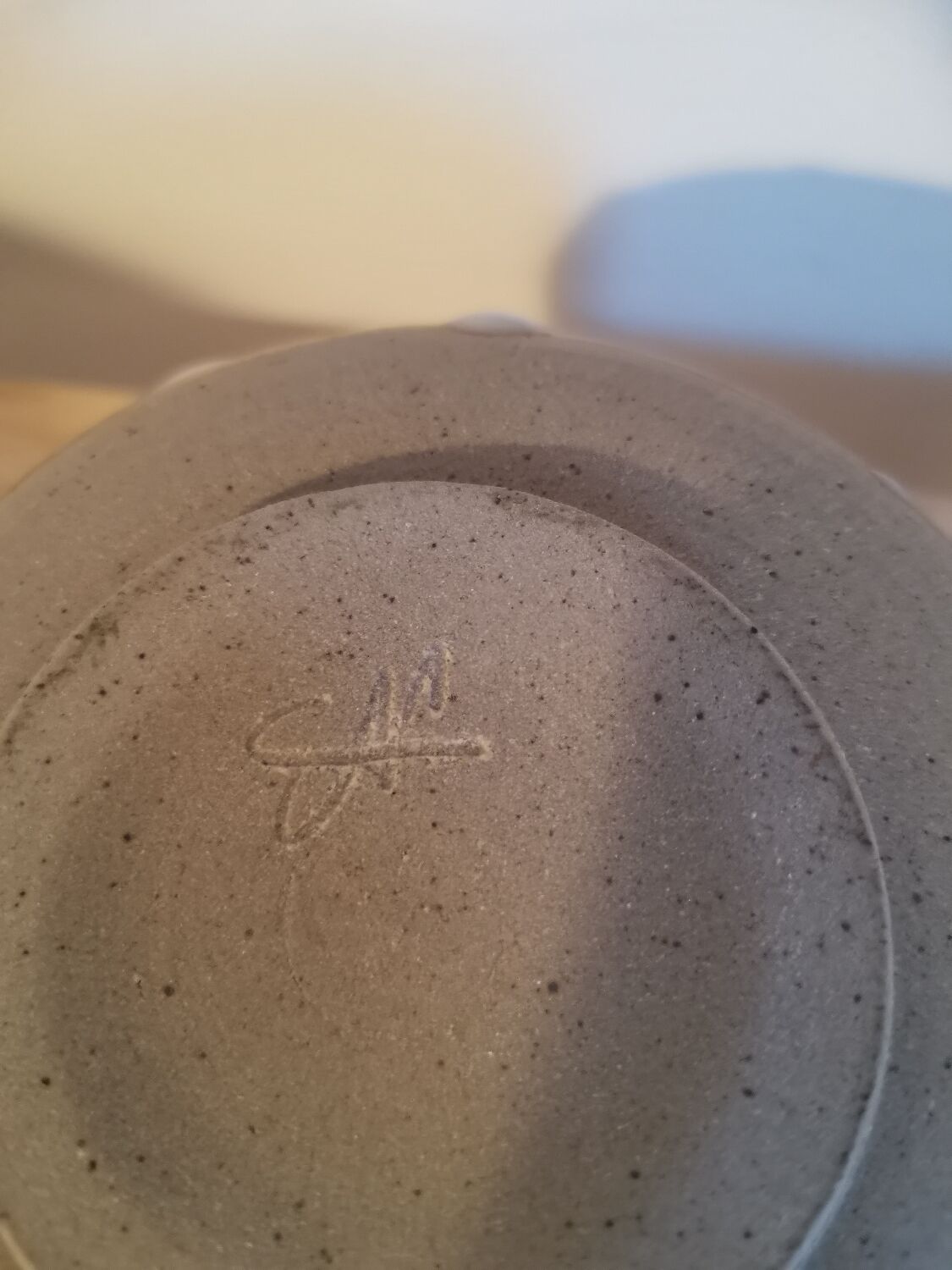 Handcrafted enamelled vintage stoneware box