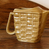 Earthenware pitcher, imitation straw