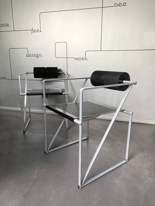 Paire de fauteuils Seconda Mario Botta pour Alias, Postmodernisme 1980s
