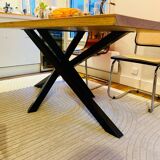 Magnificent oak table (solid/solid) 180x100 custom-made mikado legs