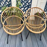 Former vintage rattan lounge